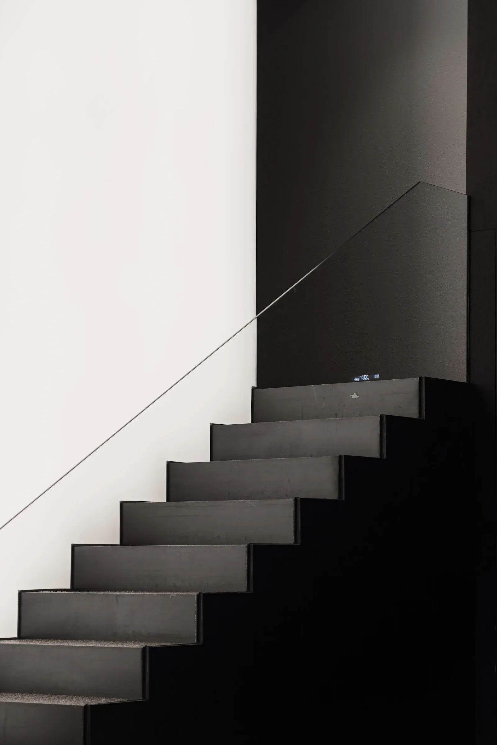 An architectural interior stair