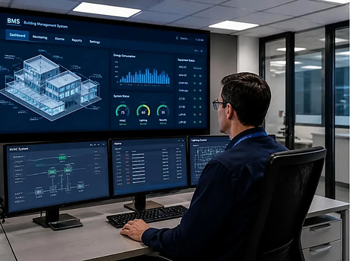 A building management system control room monitored by NATS
